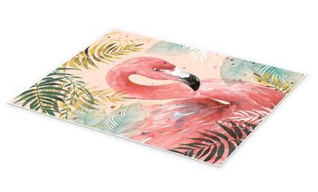 Posterlounge Poster Di Brookes, Flamingo im Dschungel, Mädchenzimmer Illustration