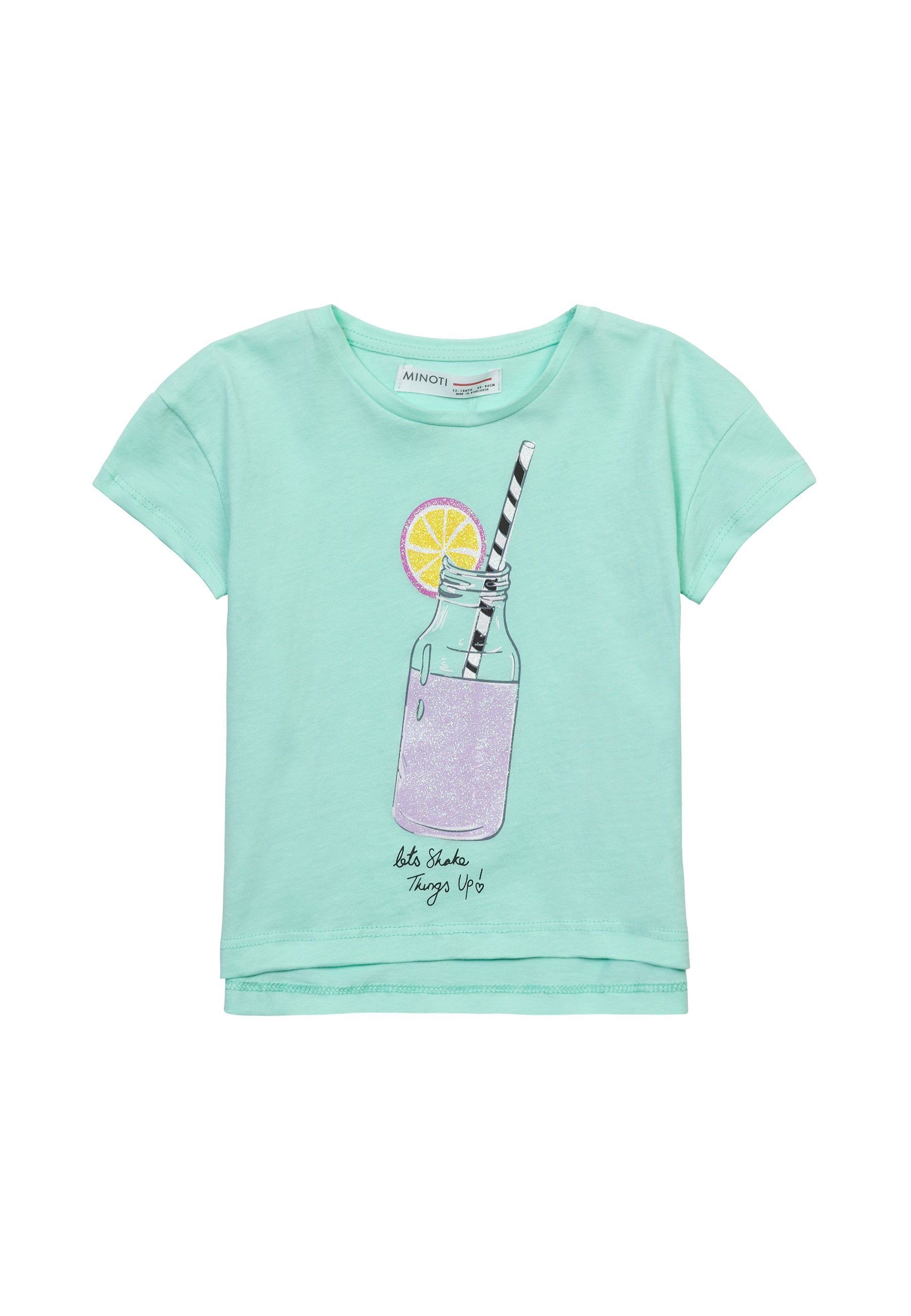 MINOTI T-Shirt Pastell T-Shirt mit Grafik (1y-8y) Mintgrün