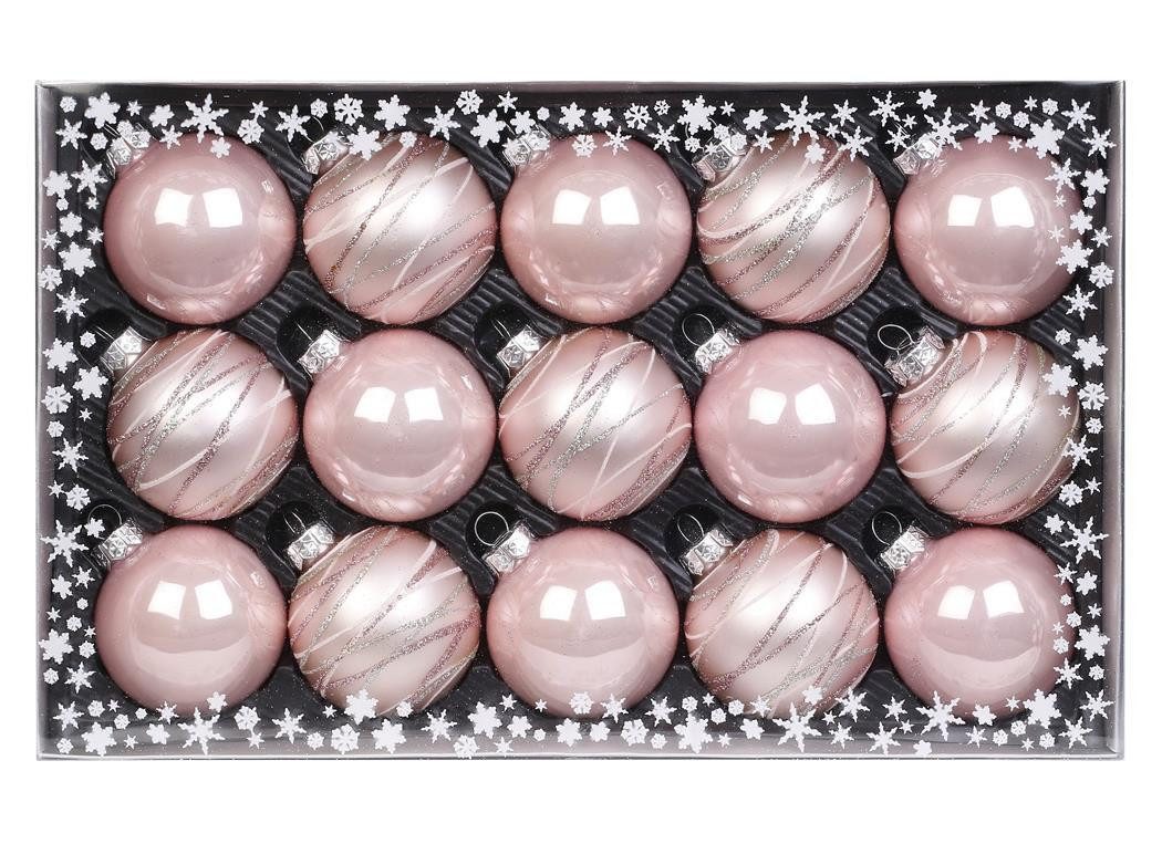 MAGIC by Inge Weihnachtsbaumkugel Kugelsortiment 15 Stk 6cm Noble Rose