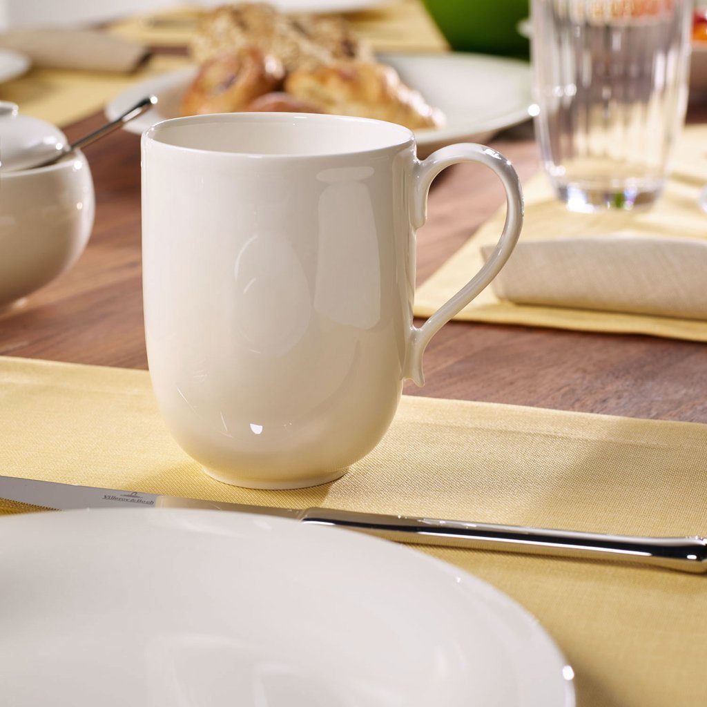 Villeroy & Boch Tasse New Cottage Basic Latte Macchiato-Becher, 1-tlg., Porzellan, Premium Porcelain, mikrow.- & spülm.sicher, Made in Germany