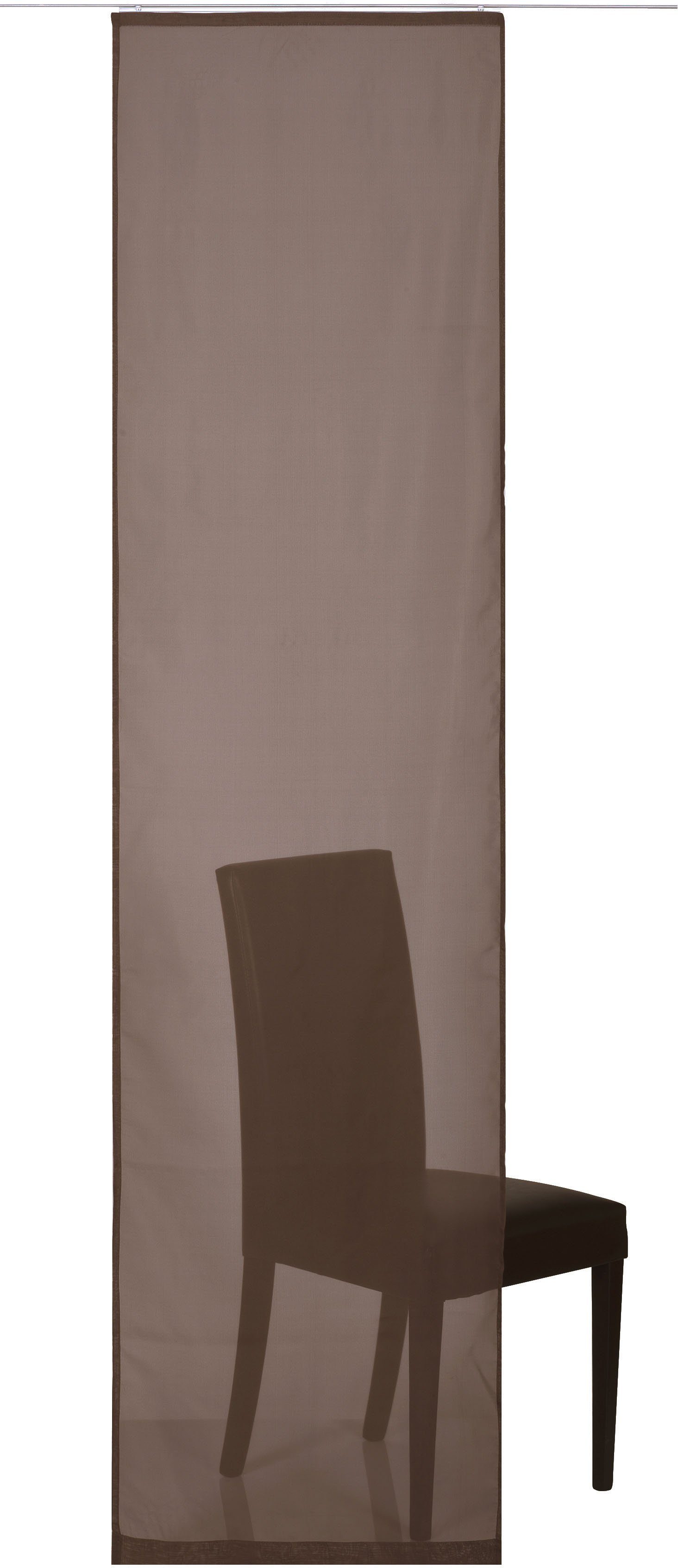 ELBERSDRUCKE Schiebegardine Feel Good (1 St), Klettband, transparent, Voile