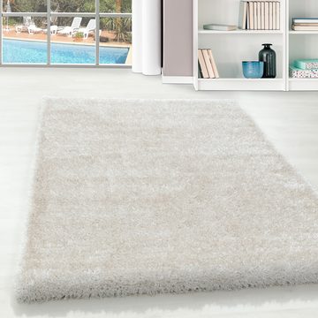 Teppich Unicolor - Einfarbig, Teppium, Rechteckig, Höhe: 50 mm, Teppich Wohnzimmer Einfarbig Langflor Shaggy Flauschig Weich