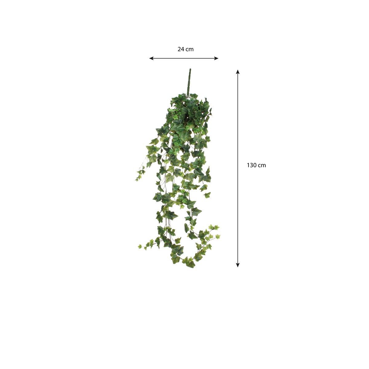 Kunstpflanze Mica Decorations Efeu haengend gruen - l129xb30xh20cm, Mica Decorations, Höhe 129 cm