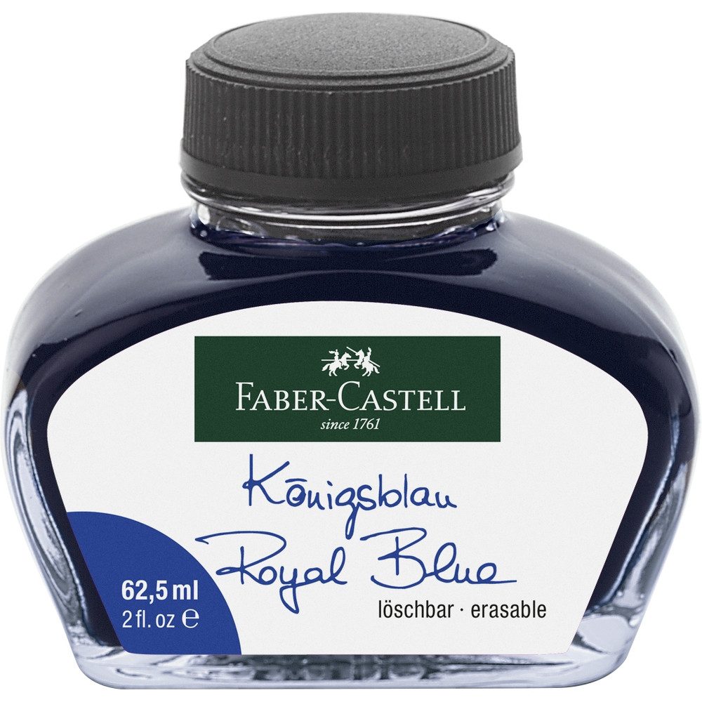 Faber-Castell FABER-CASTELL Tintenglas löschbar blau 62,5ml Tintenglas