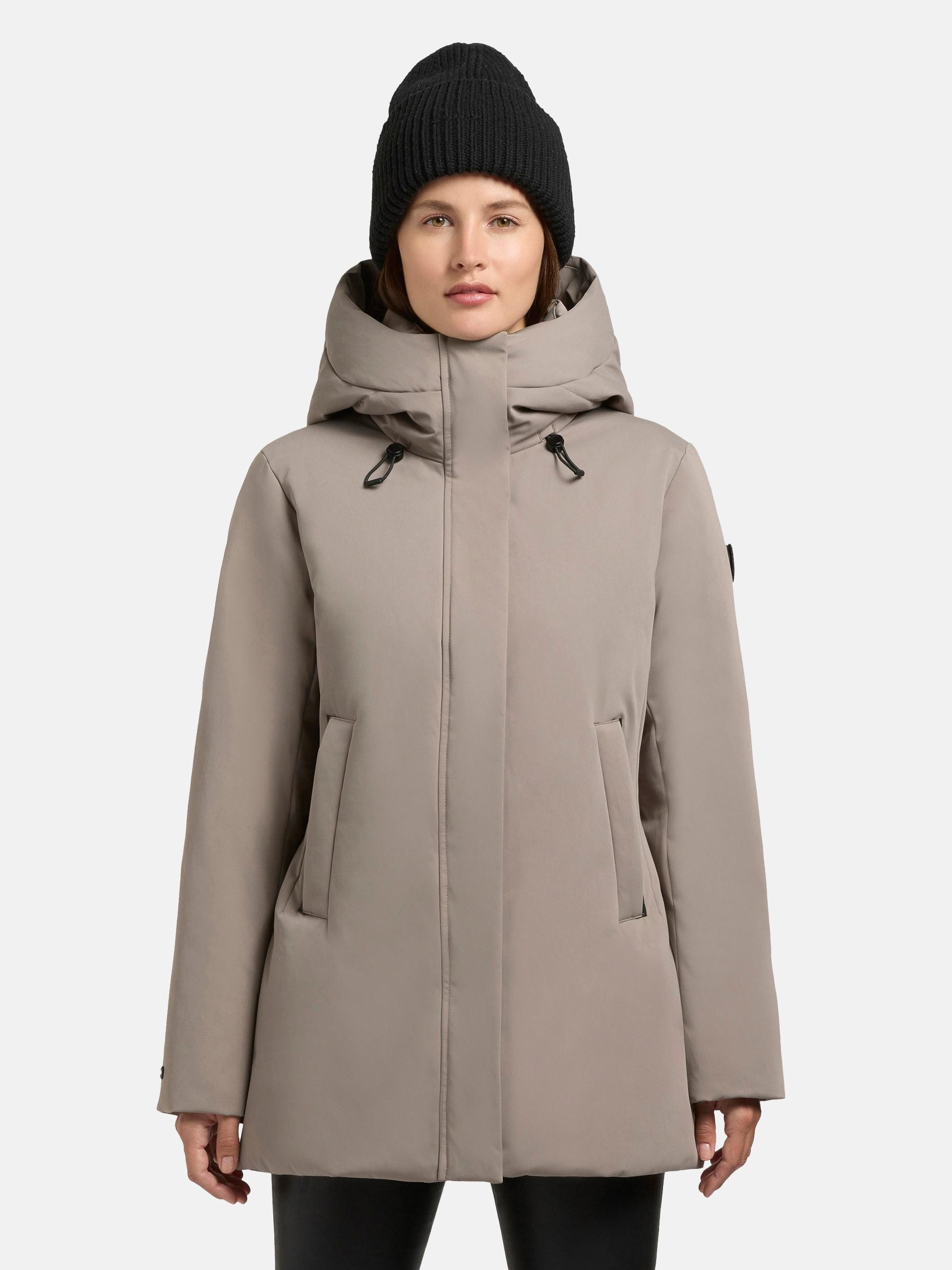 khujo Winterjacke Palla-YM Damen Wintermantel mit verstellbarer Kapuze
