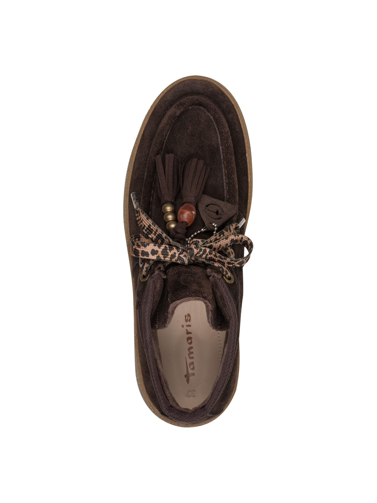 Tamaris Removable Sock aus Leder kein Absatz 1-25406-47 Wedgesneaker Removable Sock