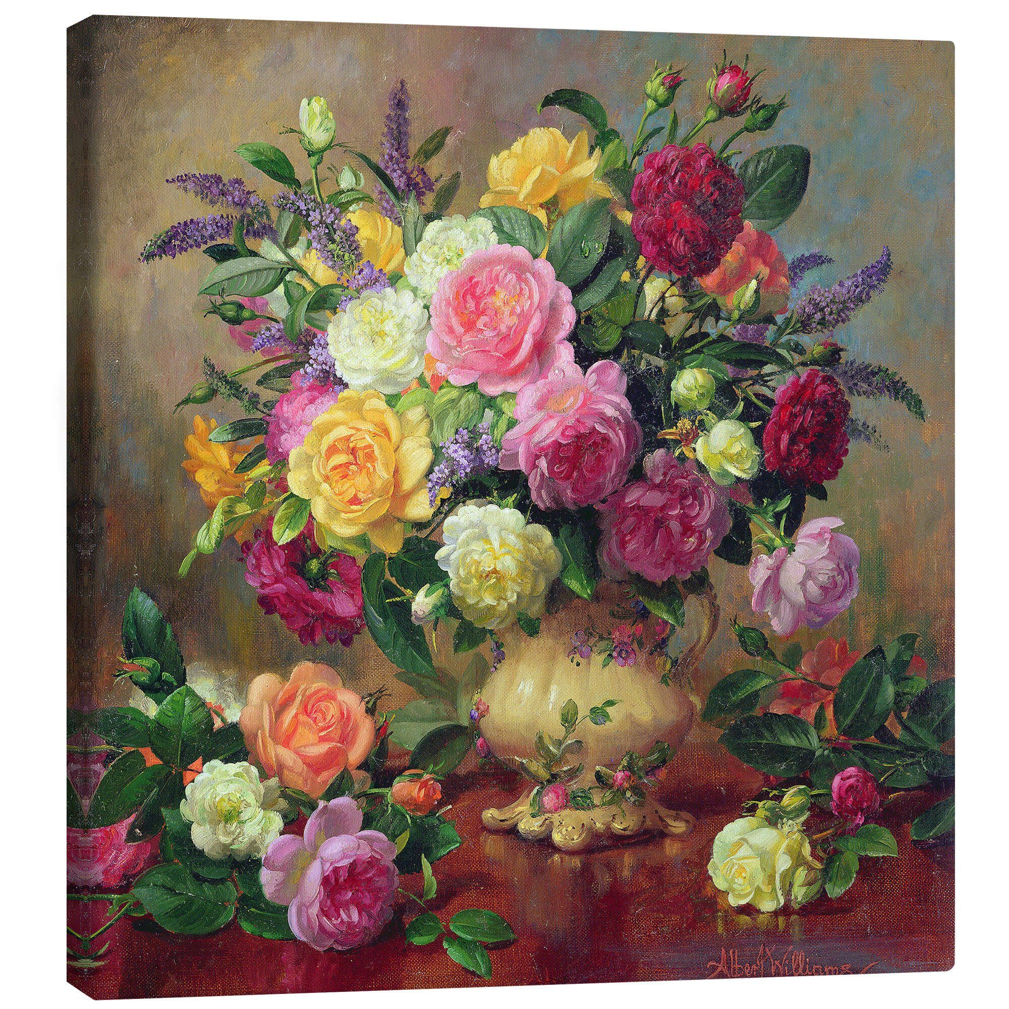 Posterlounge Wandbild Rosen aus einem viktorian. Garten, Albert Williams, erhältlich als Poster, Leinwandbild, Wandsticker oder Acrylglasbild