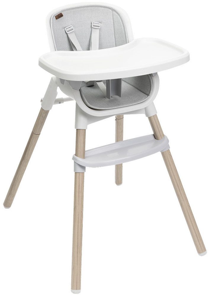 Chicco Hochstuhl Zest Plus Wooden Grey, mit abnehmbarem Tablett
