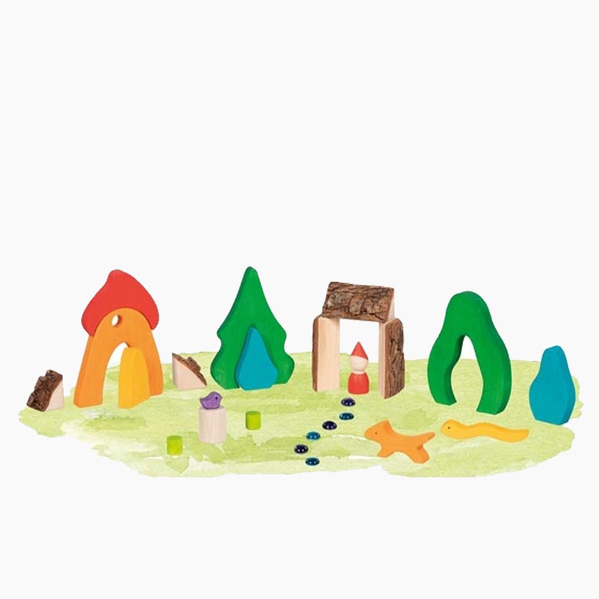 goki Zwergenlichtung Spielbausteine, (packung, 25 St., set), bestens geeignet für freies Spielen