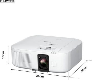 Epson Beamer (2800 lm, 35.000:1, 4096 x 2160 px, bis zu 500 Zoll/12,7 m, Android TV, Lens-Shift, Trapezkorrektur, HDMI)