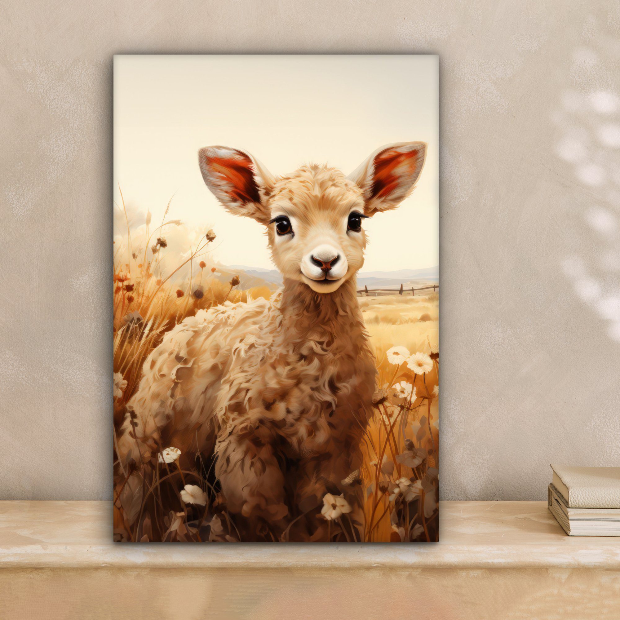 OneMillionCanvasses® Leinwandbild Vintage - Schaf - günstig online kaufen