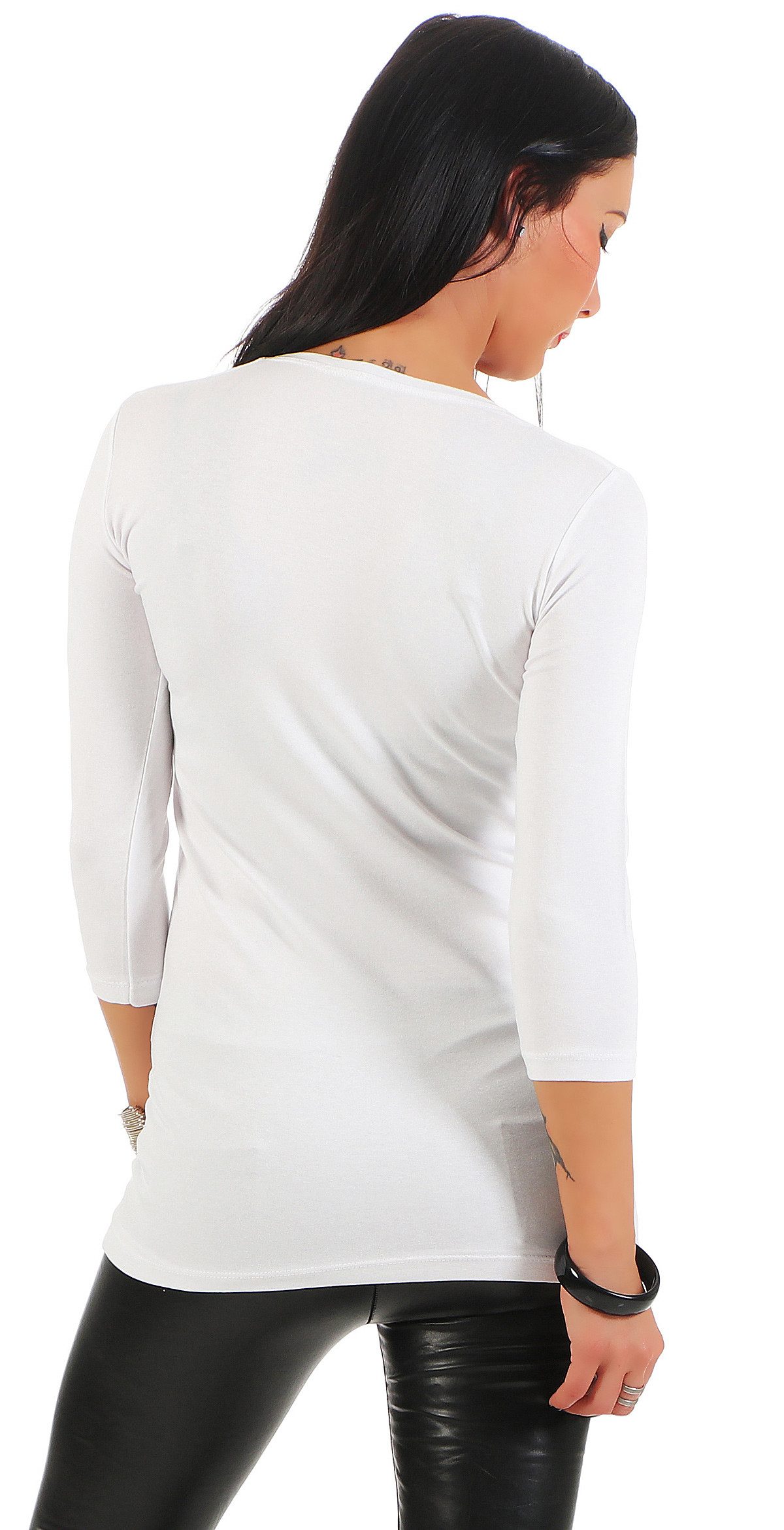 Mellice 3/4-Arm-Shirt Damen Longshirt 3/4 Arm günstig online kaufen