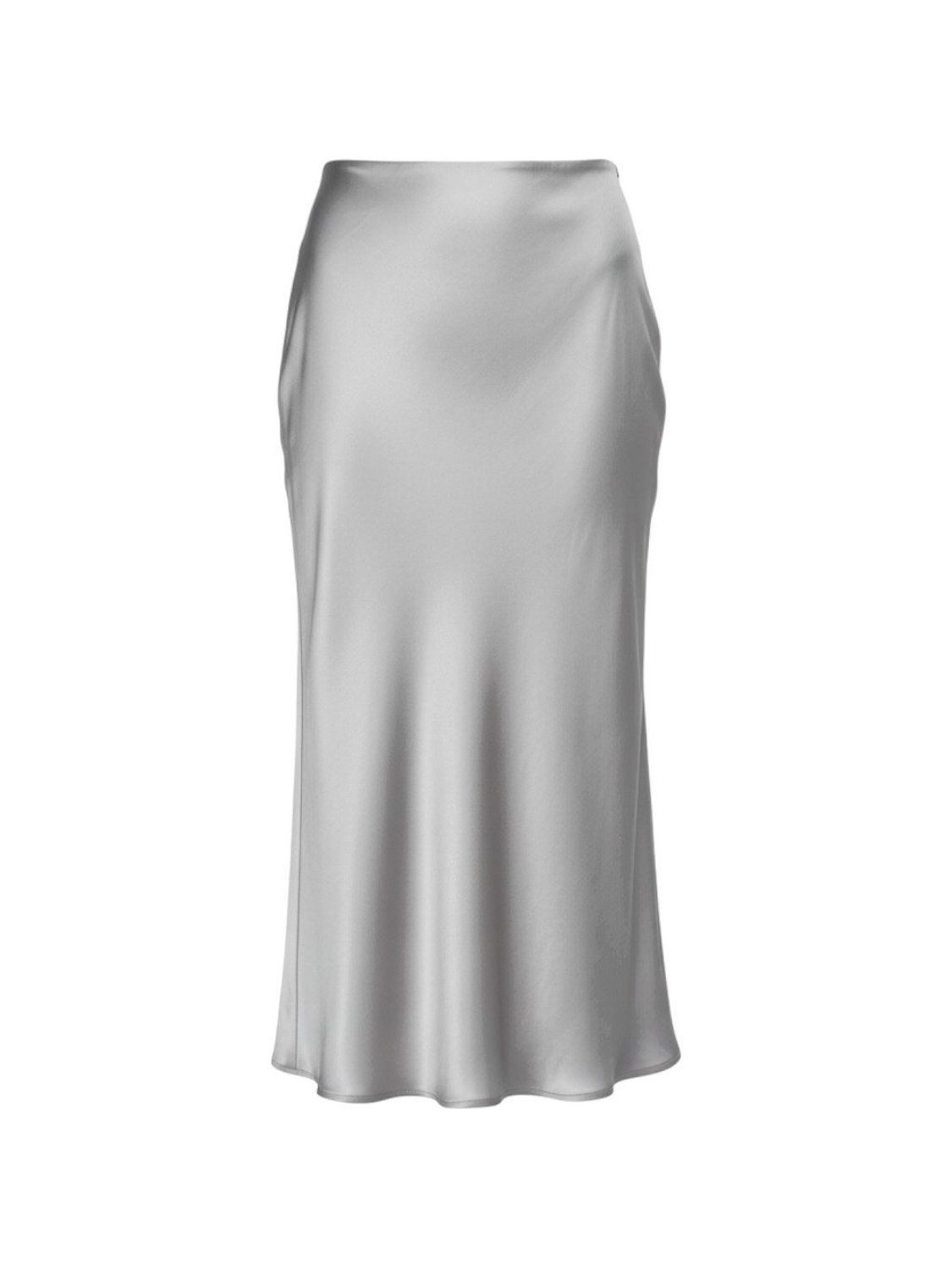 MANUKA Midirock Satin-Midi-Rock, Schwarz