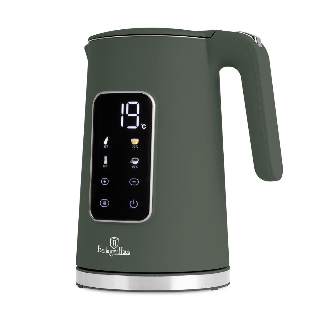 BerlingerHaus Wasserkocher mit digitalem Display 1,7 L, 1,7 l, 2000 W, Schnellaufheizfunktion, 4 Temperaturstufen