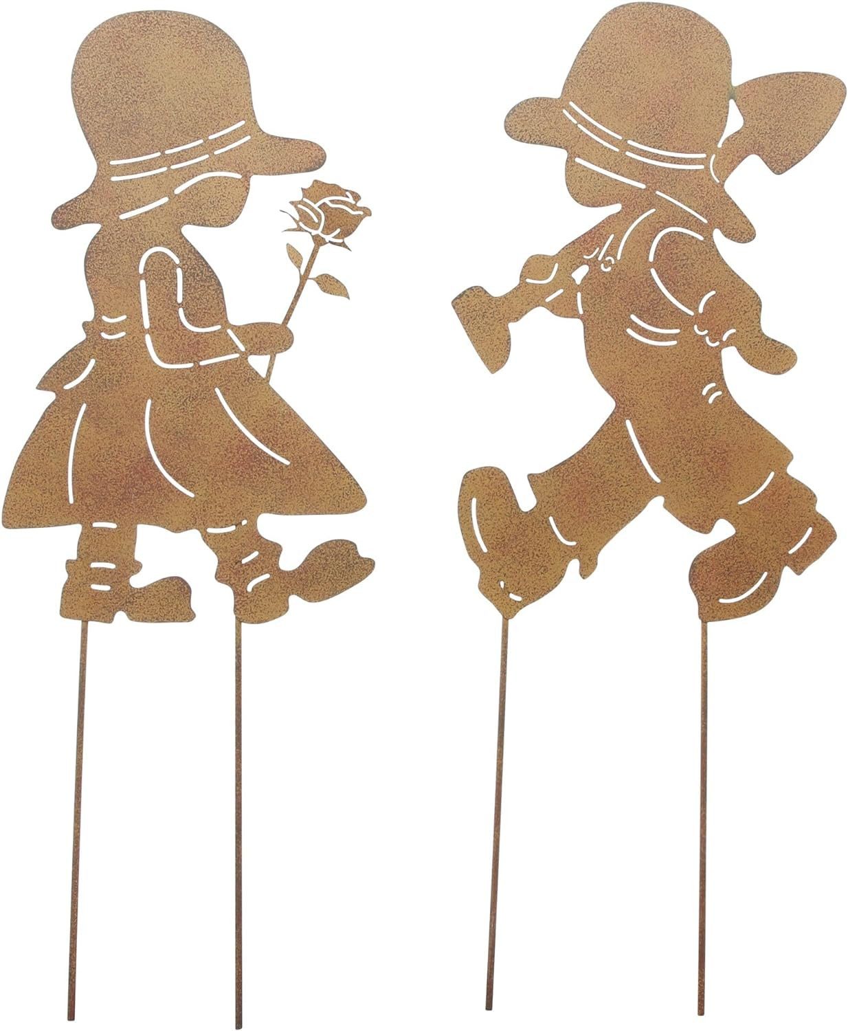 Dekoleidenschaft Gartenstecker "Junge & Mädchen" aus günstig online kaufen