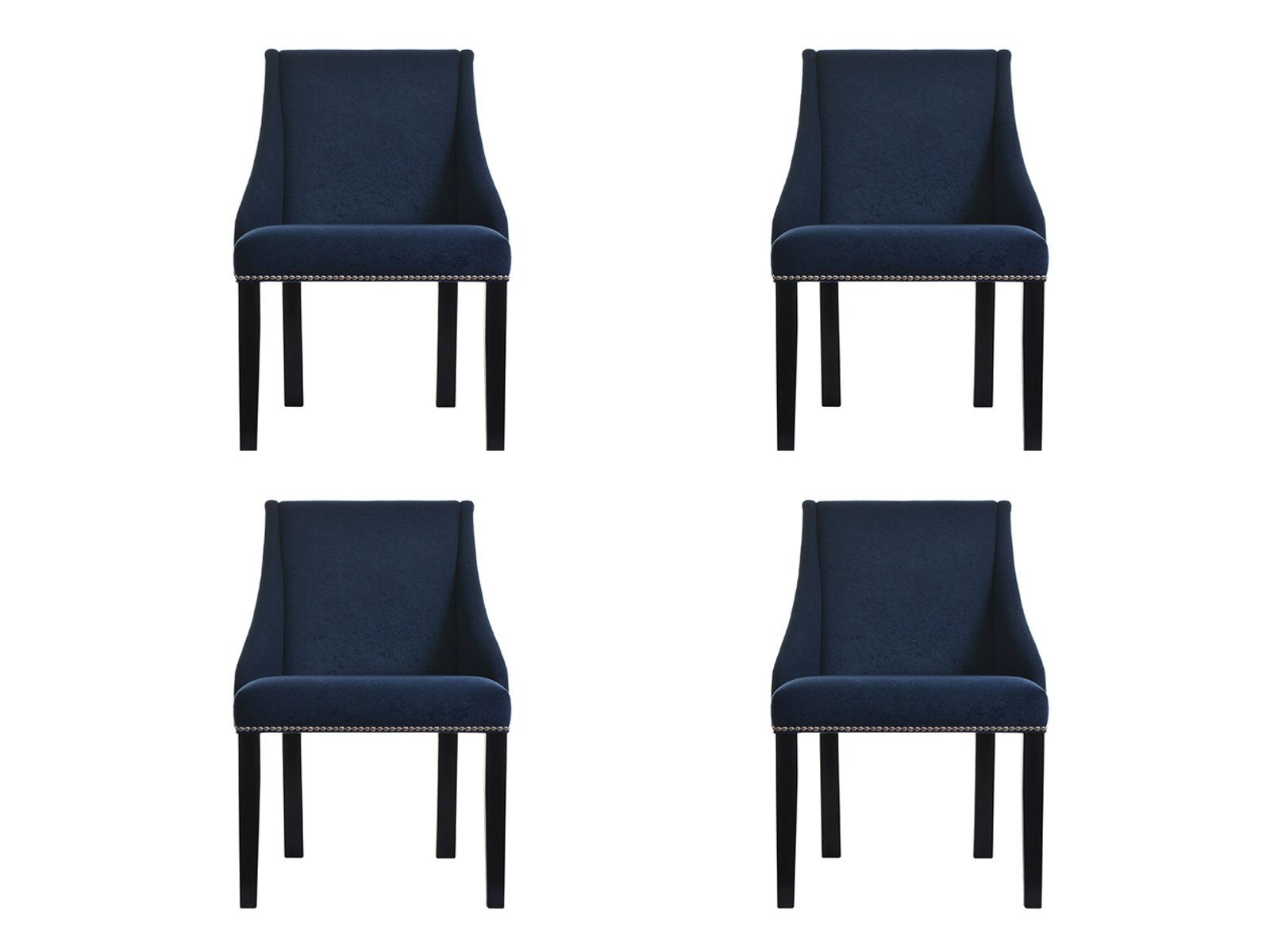 Polster Chesterfield Stuhl, Stuhl Klassische 4x Sessel Stühle Lehn Flora Leder JVmoebel Design
