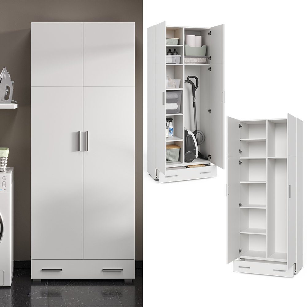Vicco Aktenschrank Ingo, Weiß, 80 x günstig online kaufen