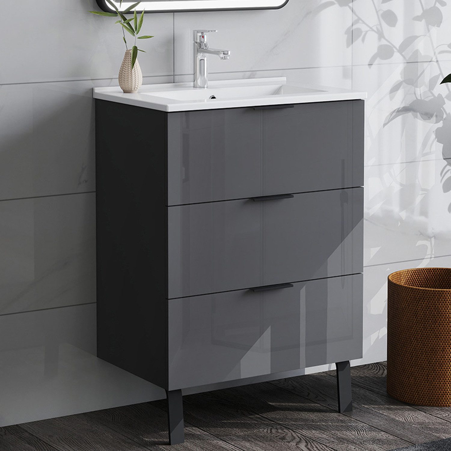 duschspa Waschtisch Badmöbel Set Waschbecken mit Unterschrank Badezimmer Mö günstig online kaufen