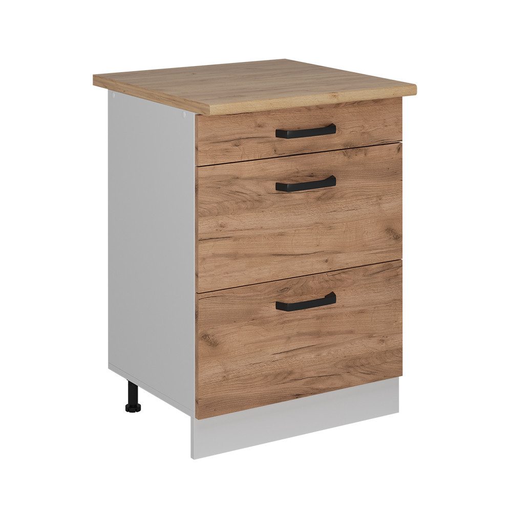Vicco Unterschrank R-Line, Goldkraft Eiche/Weiß, 60 günstig online kaufen