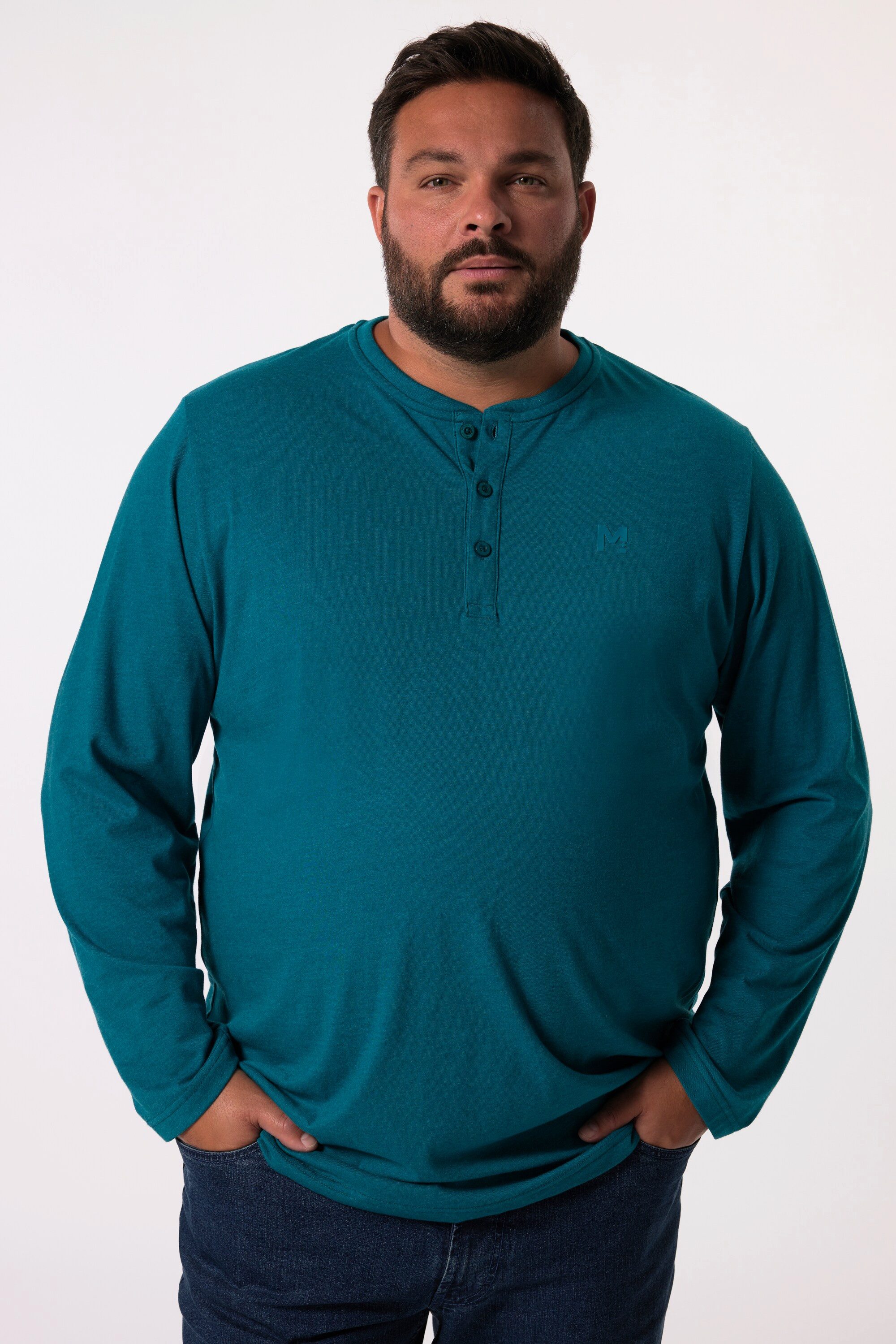 Men Plus T-Shirt Men+ Henley Basic günstig online kaufen