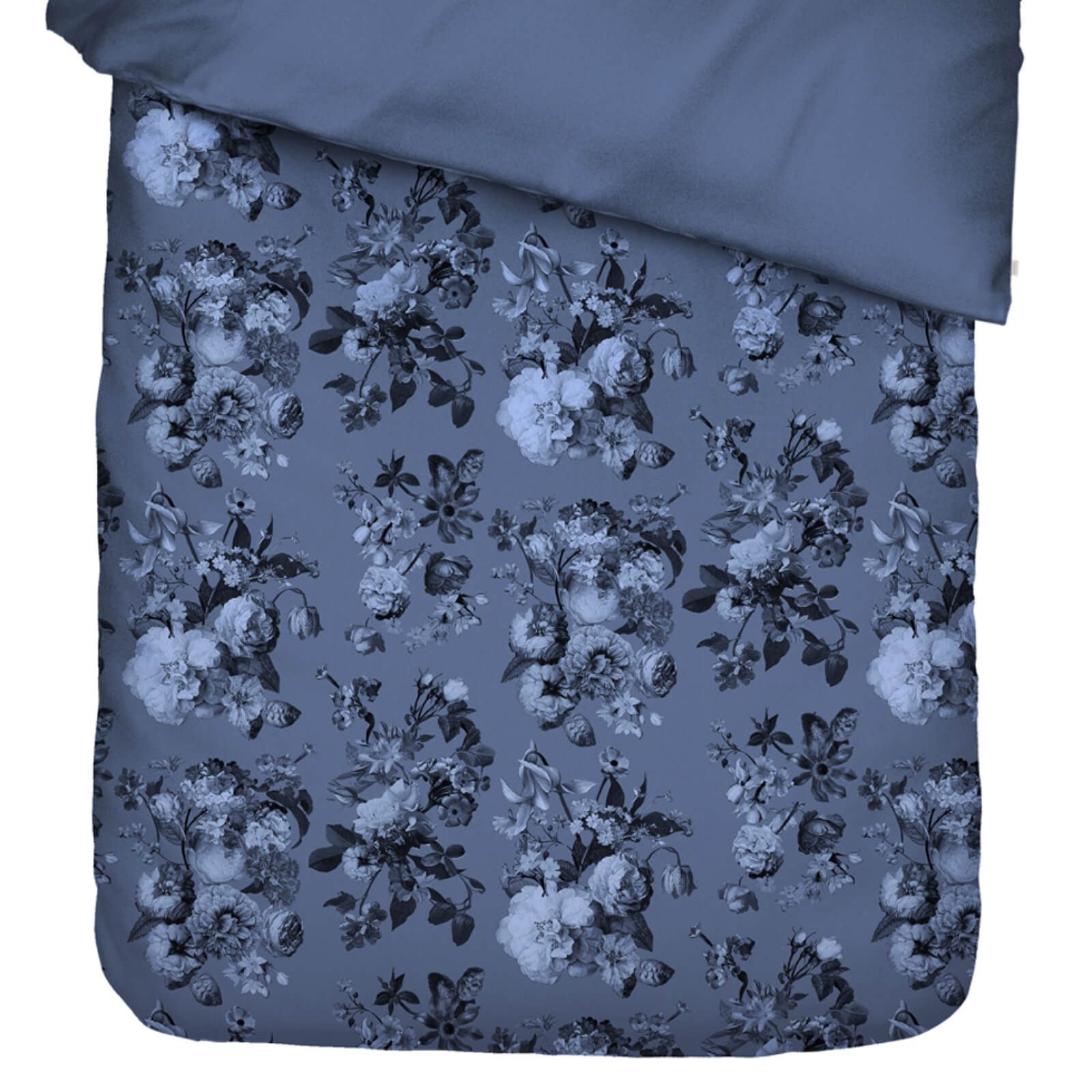 Essenza Bettwäsche Florice Bijou Blue Baumwollsatin Lyocell, Baumwollmischung, 2 teilig, Geblümt, Floral