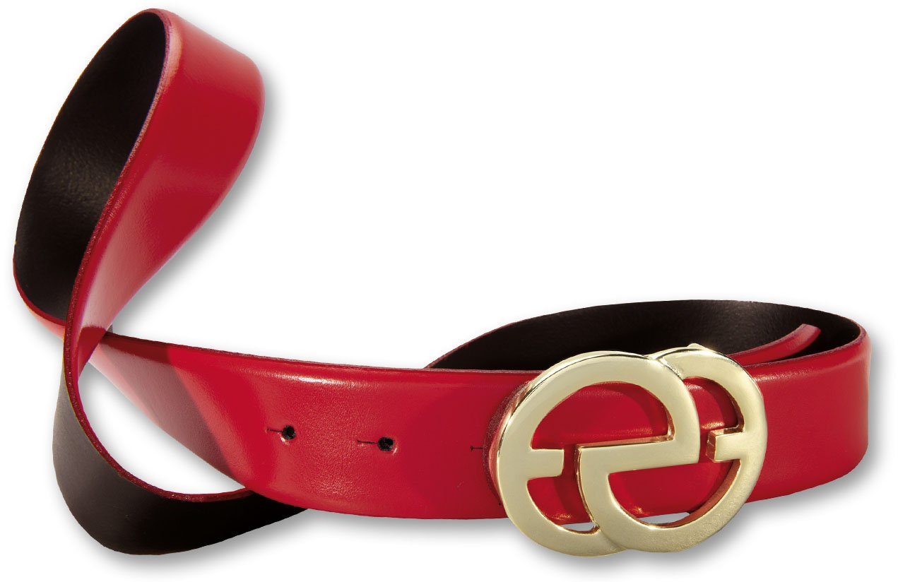 Silbergift Koppelgürtel mit goldfarbener Designschließe günstig online kaufen