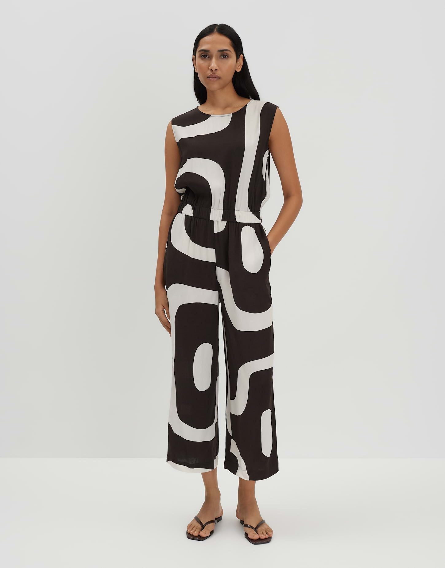 Jumpsuit CETURAL mit abstrakten Print
