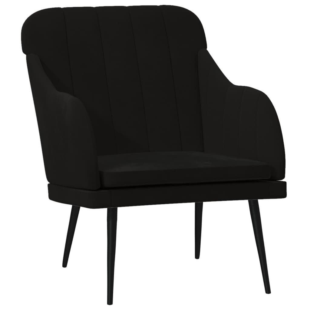 vidaXL Sessel Sessel Schwarz 63x76x80 cm Samt (1-St) günstig online kaufen