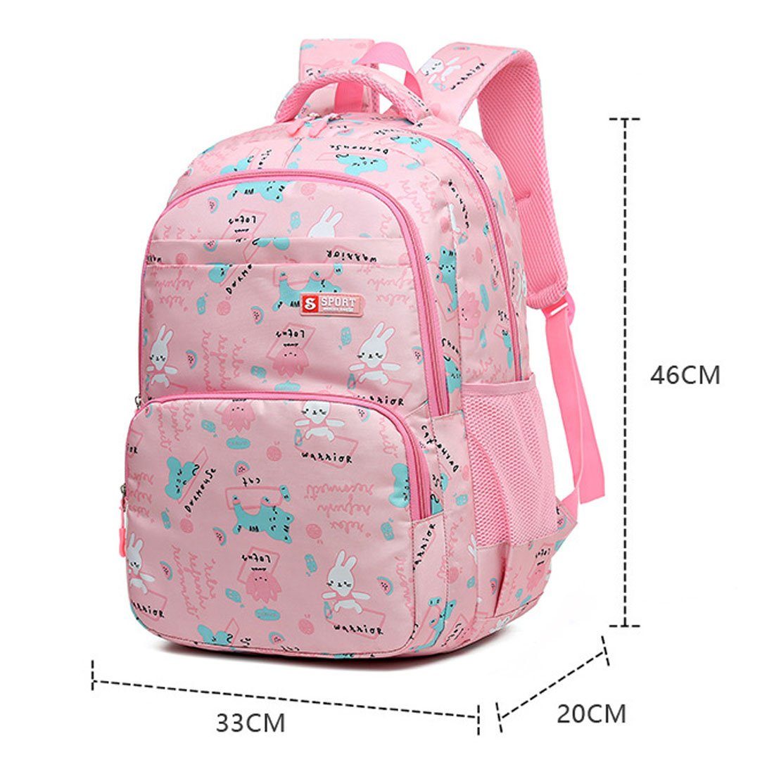 DÖRÖY Schulranzen Schultaschen für Kinder 1. der bis Schulrucksäcke,Geschenke Klasse, 6. Schwarz
