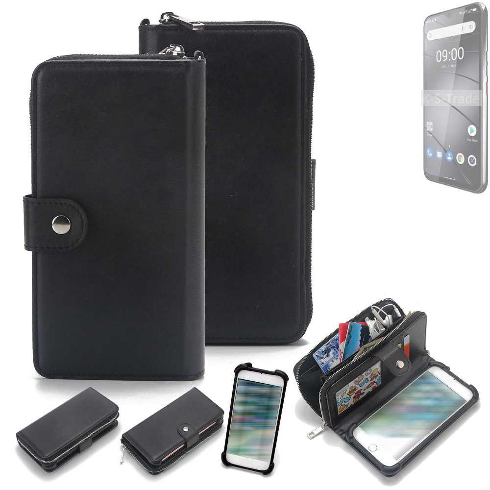 K-S-Trade Handyhülle für Gigaset GS5 Pro SE, 2in1 Handyhülle Schutzhülle & Portemonnee Cover Handy Hülle