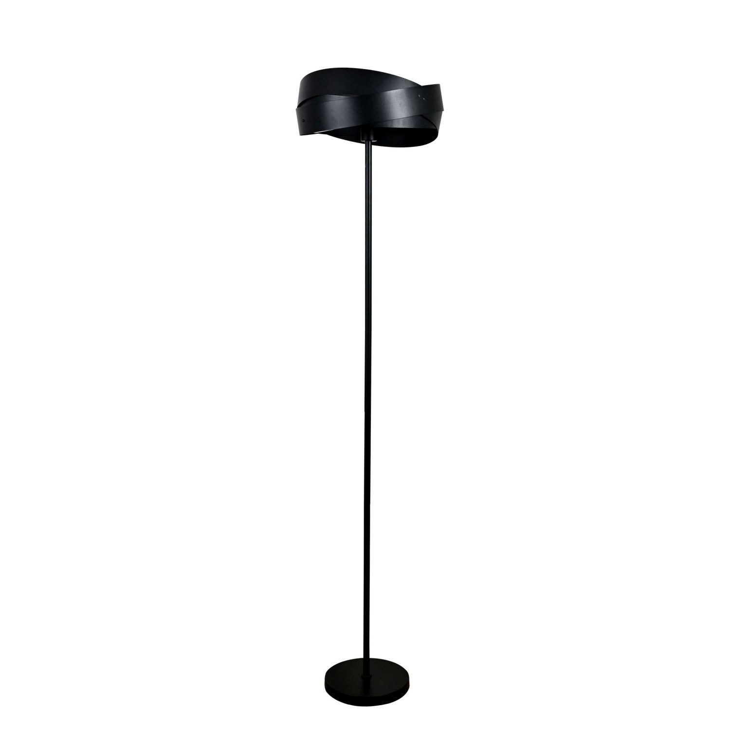 Licht-Erlebnisse Stehlampe ZERAN, ohne Leuchtmittel, Metall Up Down 155 cm Schwarz E27 rund Modern
