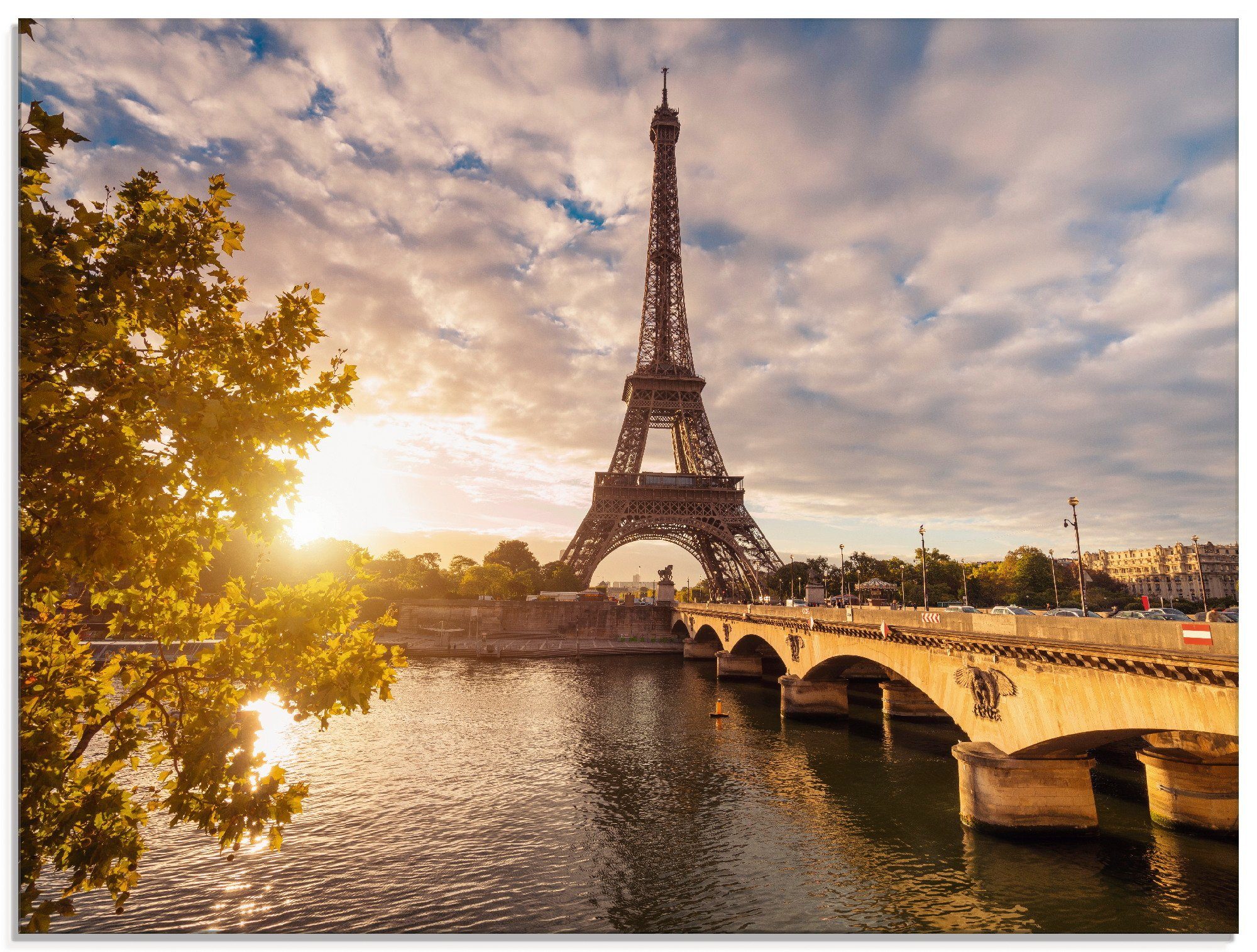 Artland Glasbild Paris II, (1 in verschiedenen Gebäude St), Größen Eiffelturm