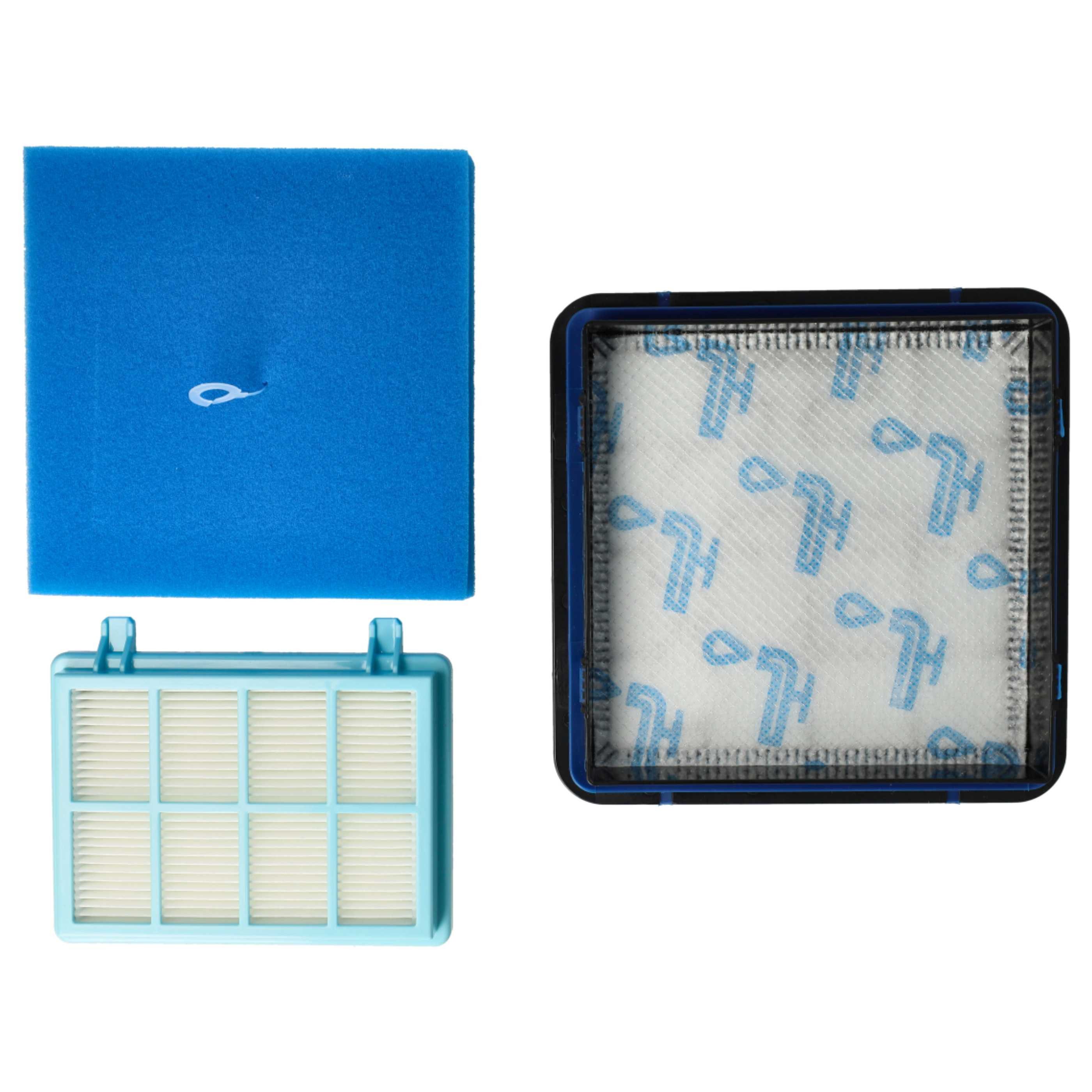 Vhbw 3x filtro compatibile con Philips PowerPro Compact FC9329/19, FC9329/09 aspirapolvere - filtro HEPA, filtro salva-motore, filtro di spugna | Leroy Merlin