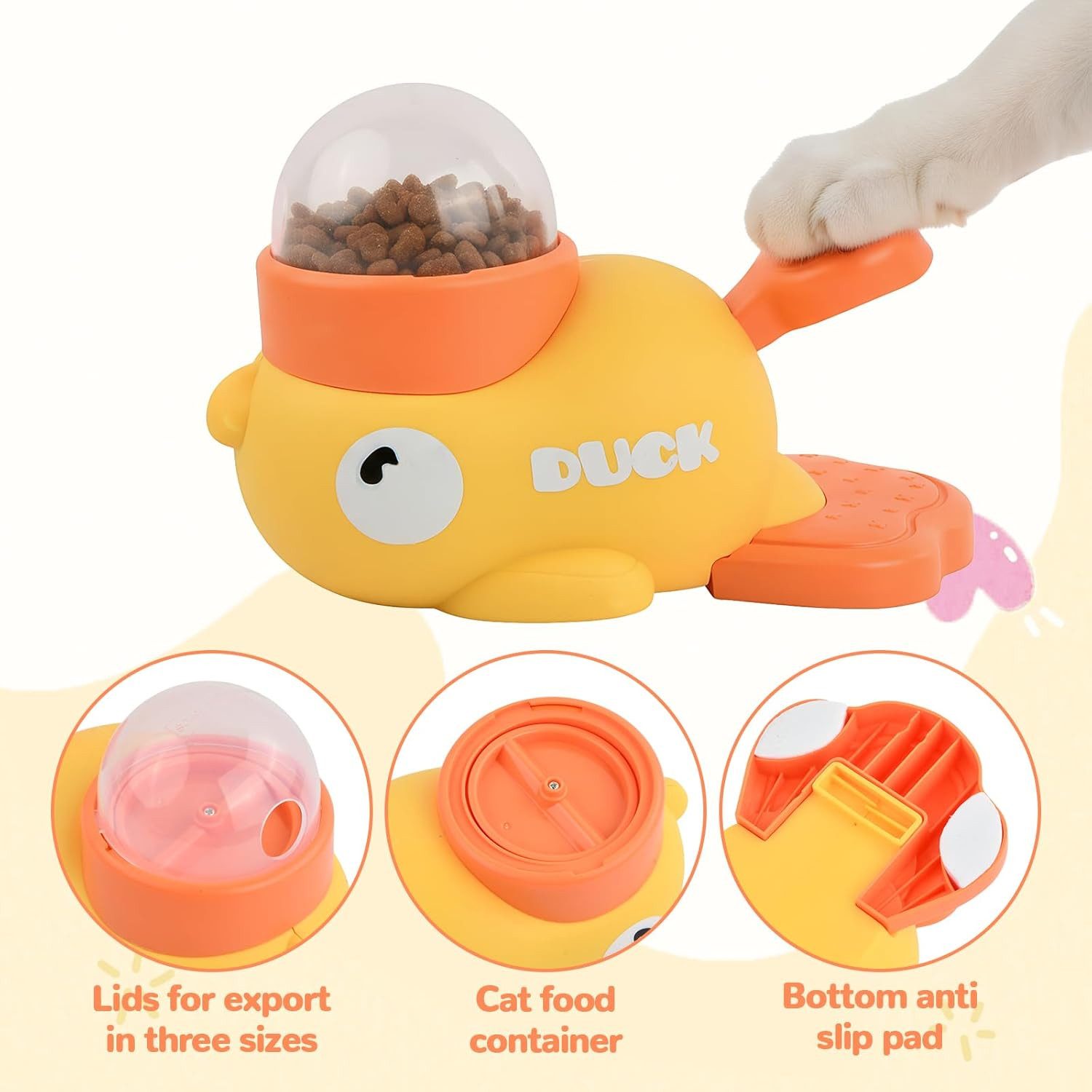 FELIXLEO Tier-Intelligenzspielzeug Entenform Interaktiver Leckerli Spender 2 in 1 Slow Feeder für Hunde, (1-tlg)