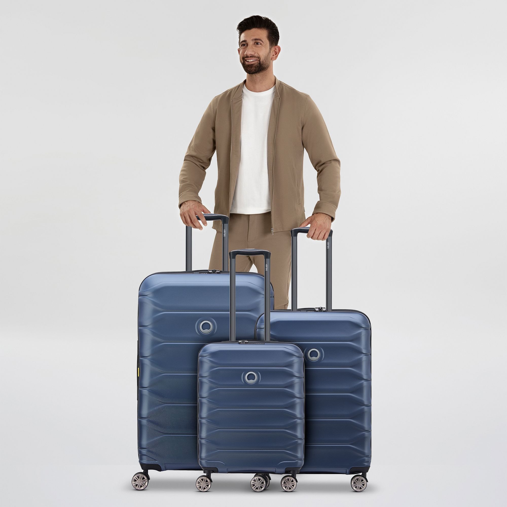 Delsey Paris Trolleyset Meteor, 4 Rollen, (3-teilig, 3 tlg), Polycarbonat günstig online kaufen