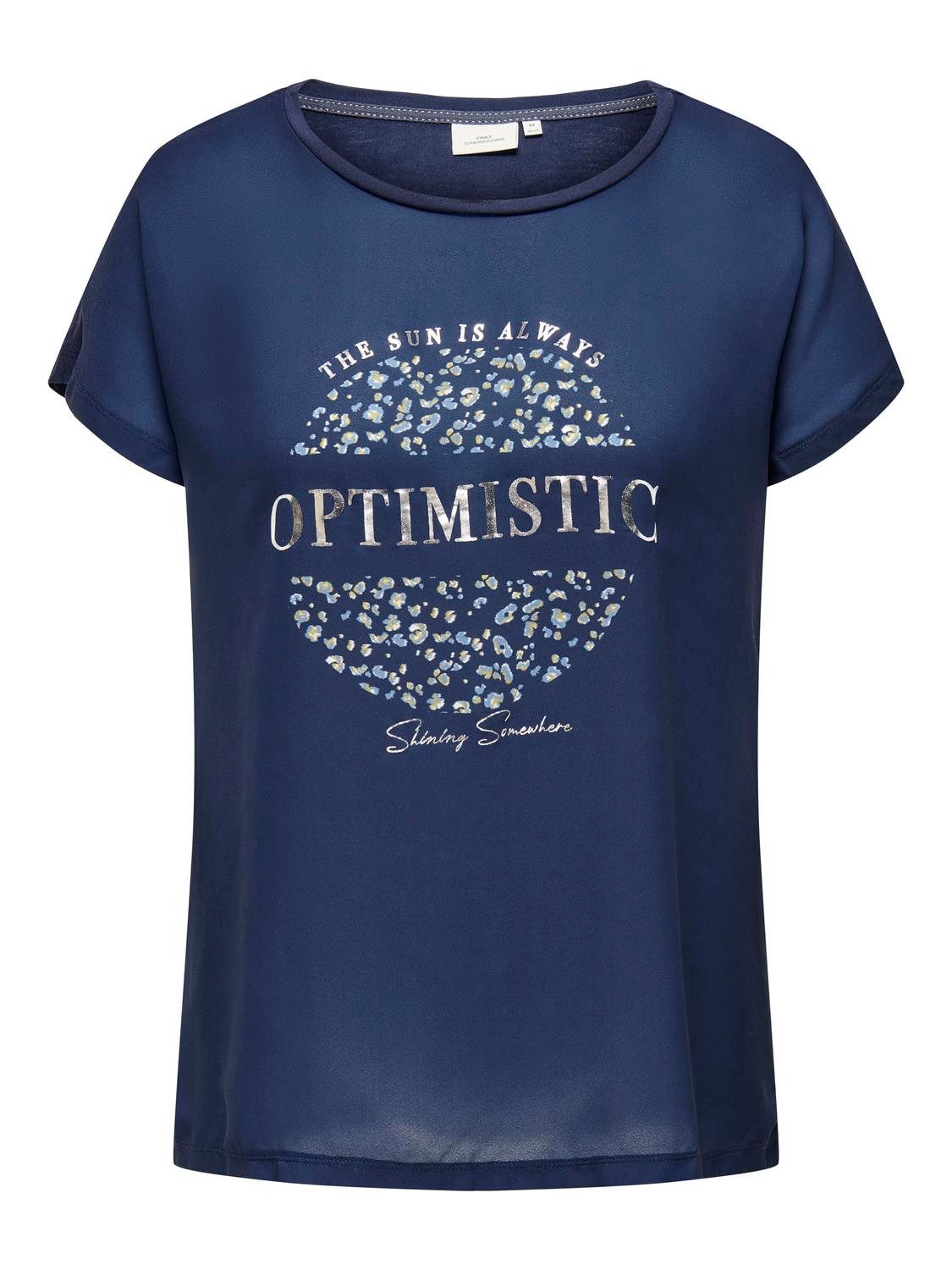 ONLY CARMAKOMA T-Shirt Rundhals Kurzarm Print günstig online kaufen