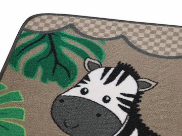 Kinderteppich SAFARI, Primaflor-Ideen in Textil, rechteckig, Höhe: 5 mm, Motiv Tiere der Savanne, Kinderzimmer