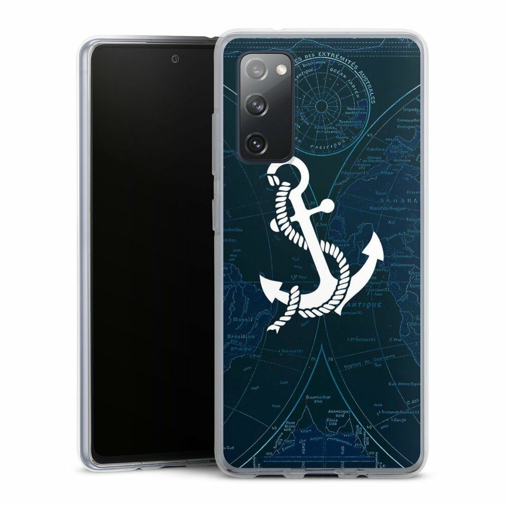 DeinDesign Handyhülle Anker Landkarte Segeln Sailors Style, Samsung Galaxy S20 FE 5G Silikon Hülle Bumper Case Handy Schutzhülle
