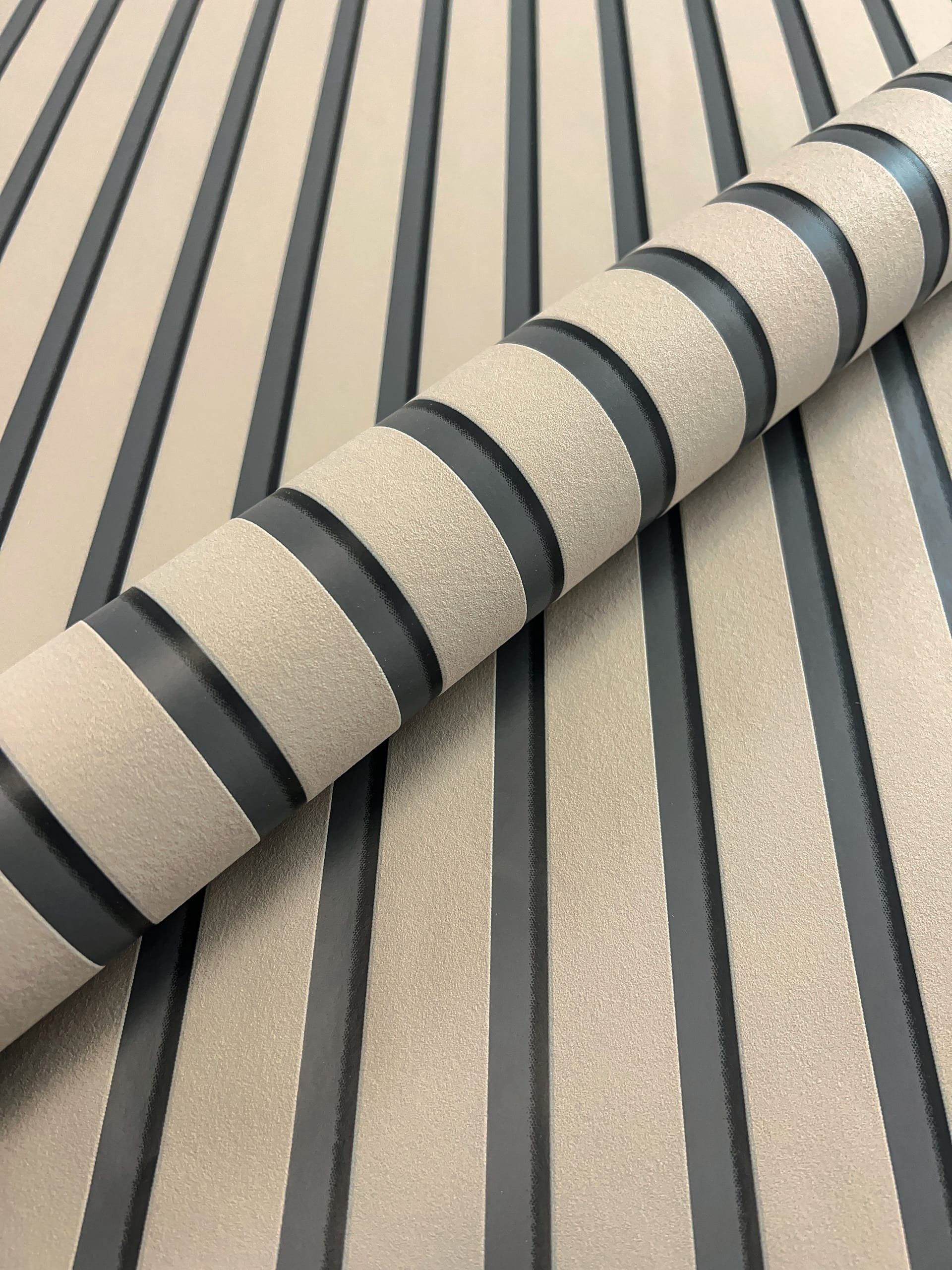 Newroom Vliestapete, Beige Tapete Skandinavisch Paneele - Holzwandpaneele W günstig online kaufen