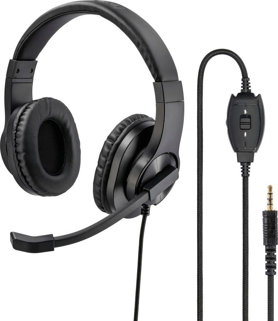 Stereo, Schwarz Headset Hama PC-Office-Headset "HS-P350",