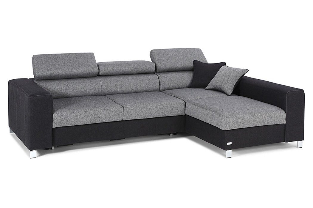 JVmoebel Ecksofa, L-Form Ecksofa Design Bettfunktion Couch Polster Couch Modern Textil