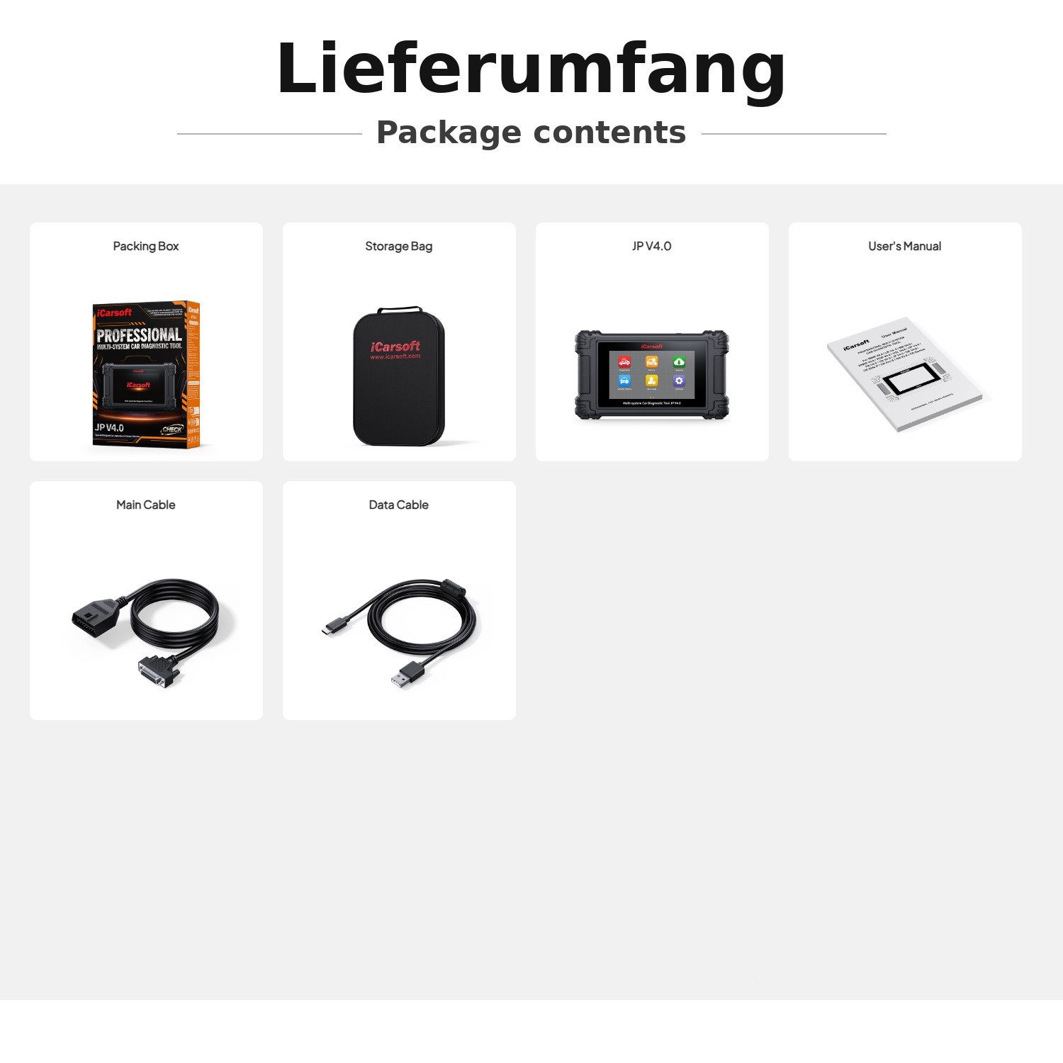 iCarsoft OBD2-Diagnosegerät JP V4 OBD Scanner für Toyota Honda Mazda Nissan Hyundai Kia