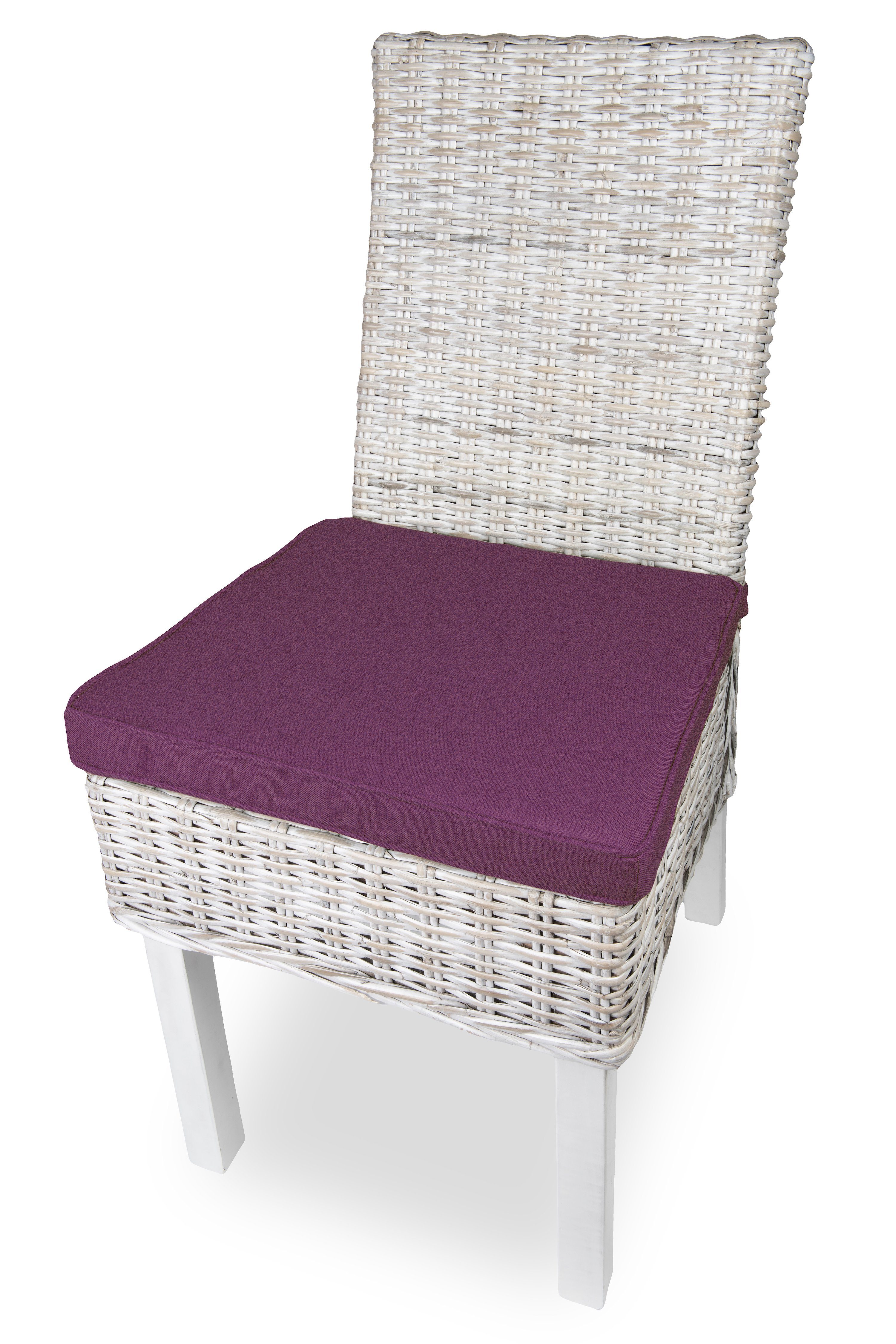 sunnypillow Stuhlkissen 4er Set Stuhlkissen 40 x 45 x 5cm