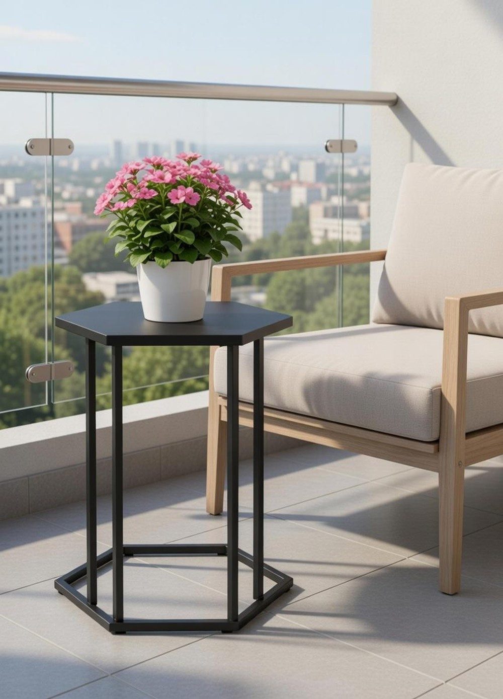Xlmoebel Couchtisch Eleganter schwarzer Couchtisch im modernen Minimalismus-Stil, Made in Europa