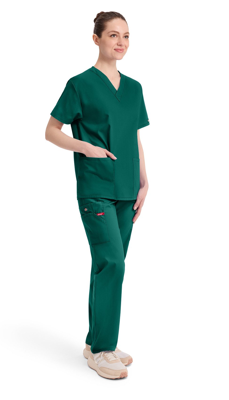 Dickies Funktionsbluse Unisex EDS Schlupfhemd V-Neck, Every Day Scrubs Kasack mit 2 aufgesetzten Taschen – Bild 2 von 5