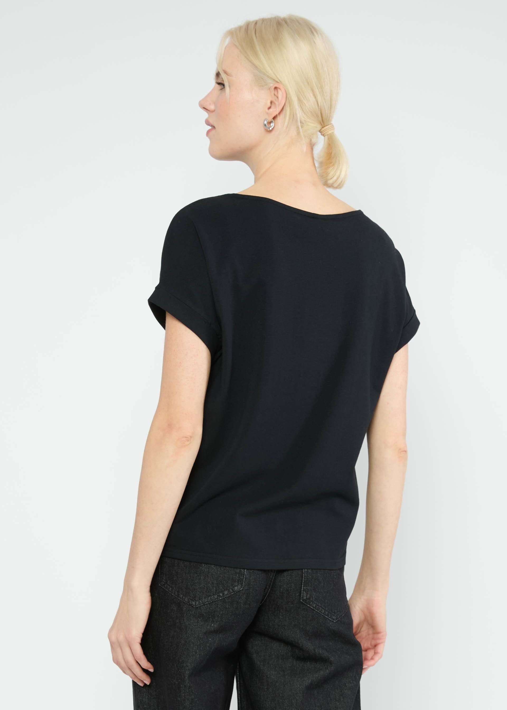 Blutsgeschwister T-Shirt - T-Shirt Damen - U-Boot-Ausschnitt - lockeres Basic Shirt - Glow and