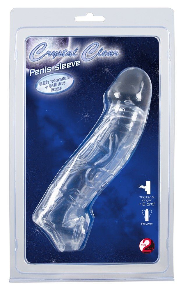 Clear Crystal Crystal - Penismanschette Sleeve Penis Crystal Clear wit