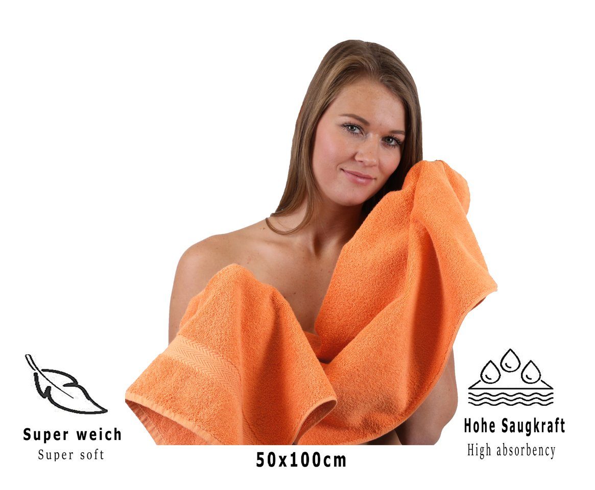 Handtuch Betz Handtuch-Set Betz (6-tlg) -6 Set teiliges PREMIUM orange Baumwolle, 100% Handtücher-Set-100% Baumwolle,