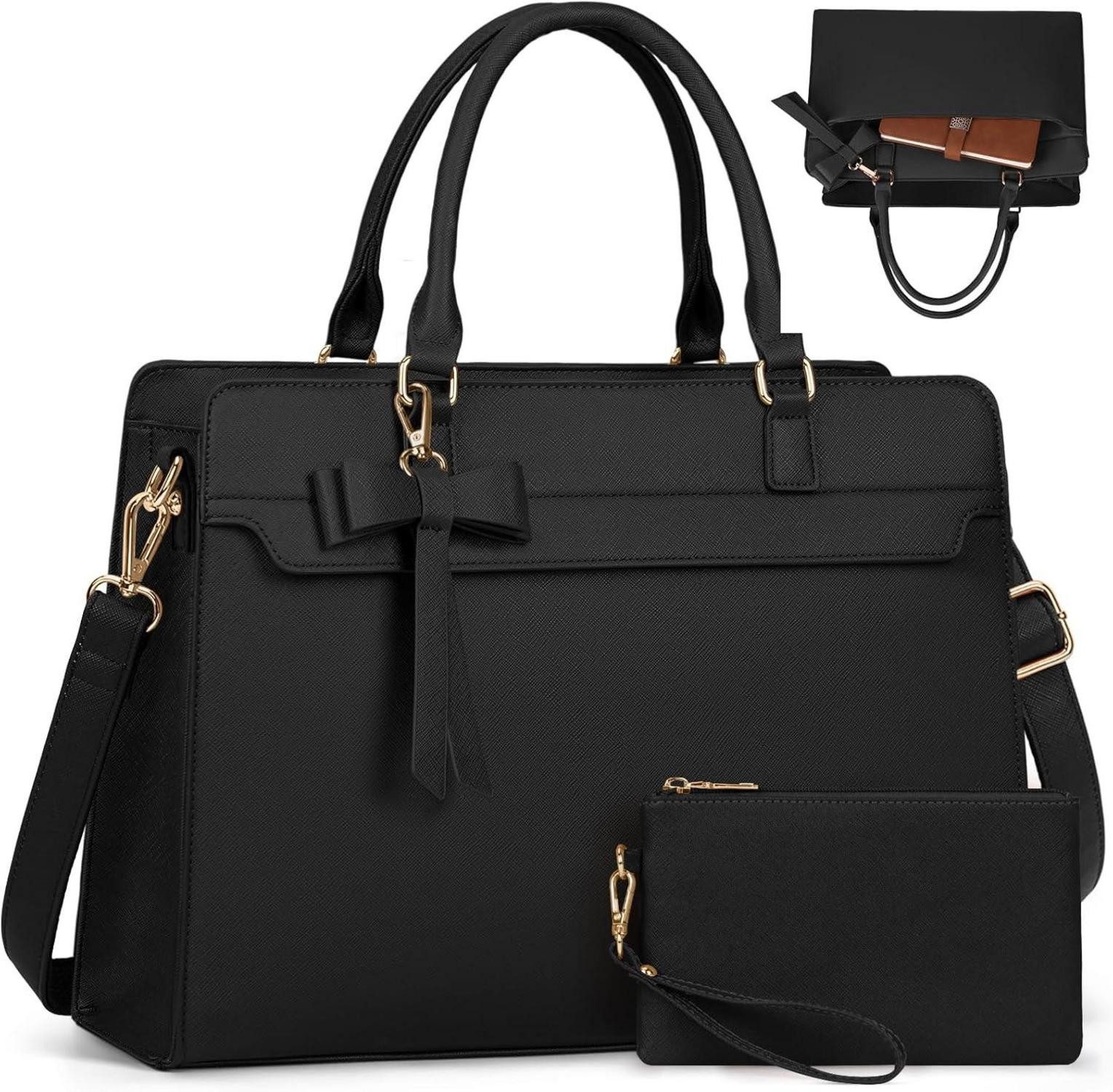 Handtasche Handtasche Damen Shopper 15.6 Zoll Laptoptasche Wasserdicht PU Leder