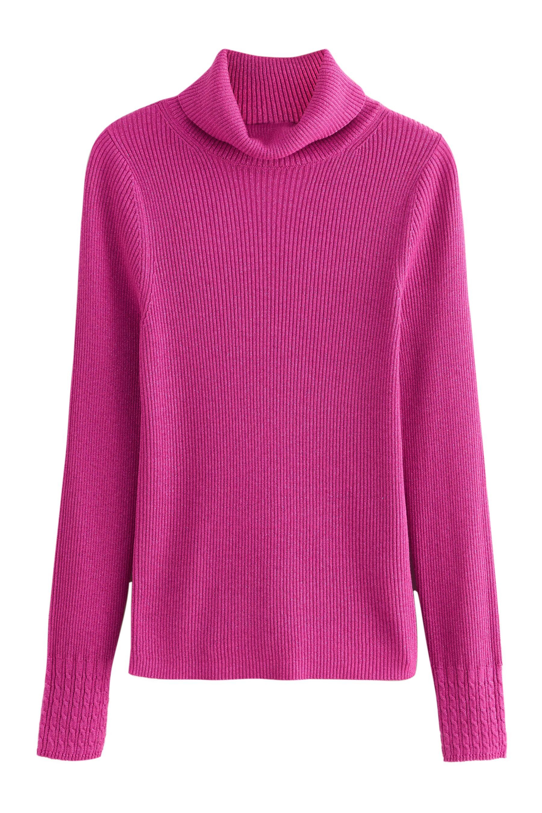 Next Strickpullover Gerippter Rollkragenpullover mit Wollanteil günstig online kaufen